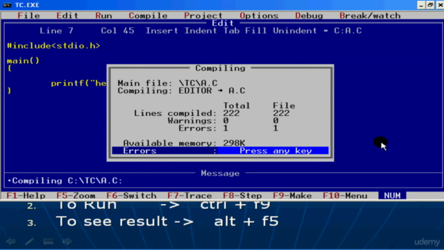 C Language in Telugu – Screenshot 2