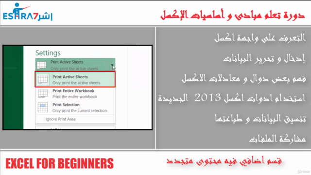 Excel For Beginners - تعلم مبادئ و أساسيات الإكسل للمبتدئين – Screenshot 3