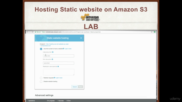 Hosting your static website on Amazon AWS S3 service – Screenshot 4