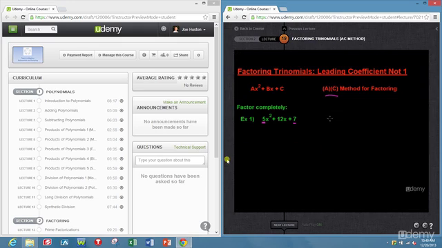 Topics in Algebra: Polynomials and Factoring – Screenshot 1