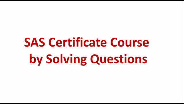 SAS Training by Reviewing and Solving Certificate Questions – Screenshot 1
