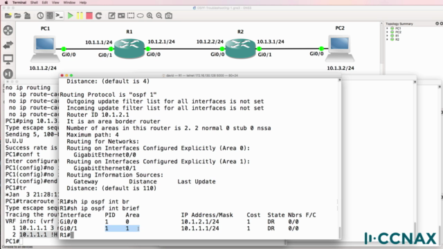 CCNA OSPF troubleshooting: Cisco CCNA and ICND2 exam prep – Screenshot 2