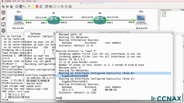 CCNA OSPF troubleshooting: Cisco CCNA and ICND2 exam prep – Screenshot 3