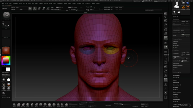 Curso profesional de Zbrush - Esculpido de un busto en 3D – Screenshot 3