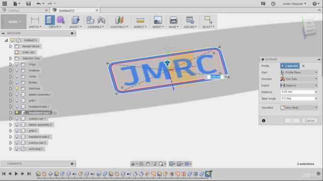 Fusion 360 Product Concepts: Headphone – Screenshot 4