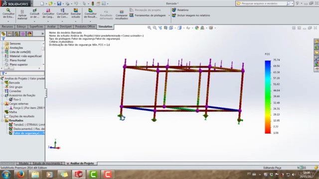 Solidworks - Simulação de Vigas e Treliças – Screenshot 4