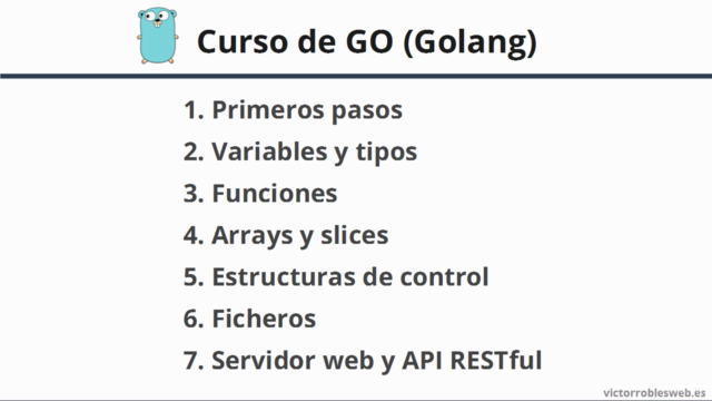 Curso de Go - Como programar y crear APIs RESTful con Golang – Screenshot 4