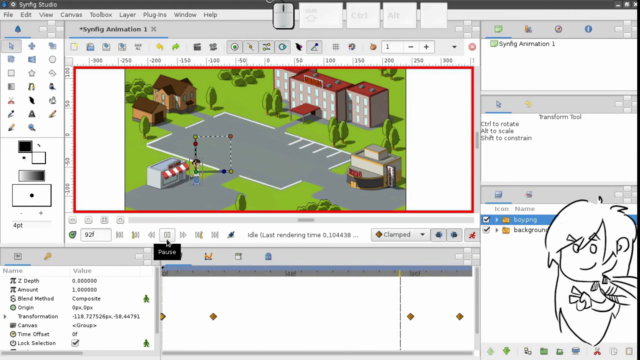 Создание анимации в Synfig Studio – Screenshot 2