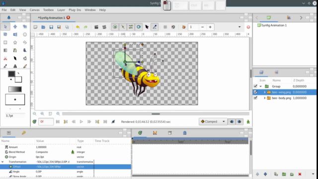 Creating animation in Synfig Studio -