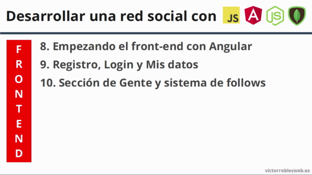 Desarrollar una red social con JavaScript, Angular y NodeJS – Screenshot 3