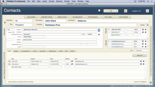 Constructing a Complete FileMaker 16 CRM - Part 1 – Screenshot 1
