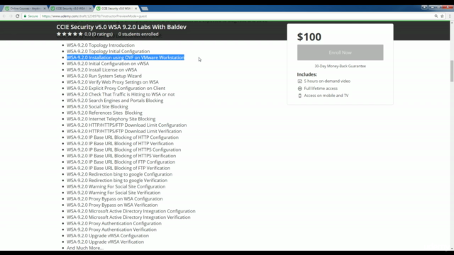 CCIE Security - WSA 9.2.0 Deep Dive: Labs – Screenshot 1