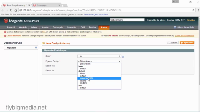 Schritt für Schritt zum eigenen Magento Online-Shop – Screenshot 2