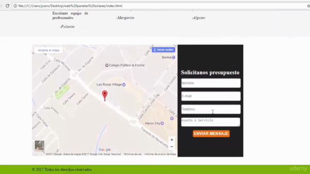 Aprende html5 y css3 creando una web de paneles solares – Screenshot 2