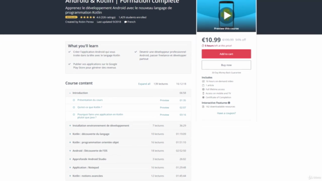 Android & Kotlin | Formation complète – Screenshot 1