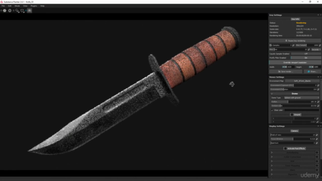 Video Game Weapon Course : Modeling / Substance Painter 2 – Screenshot 3
