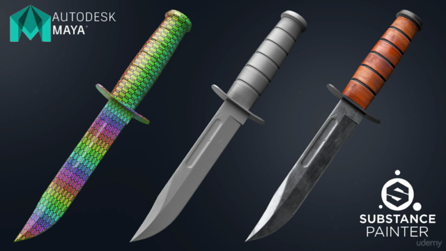 Video Game Weapon Course : Modeling / Substance Painter 2 – Screenshot 4