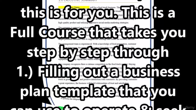 Food Truck Business Plan - Template, Sample, Example & Excel – Screenshot 1