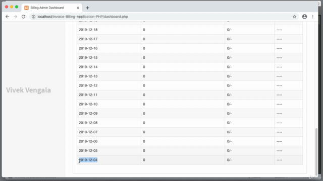 Customer Invoice Billing Application in PHP & MySQL – Screenshot 1