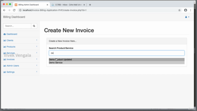 Customer Invoice Billing Application in PHP & MySQL – Screenshot 4