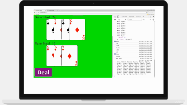 JavaScript HTML Game from Scratch Blackjack - Screenshot_02