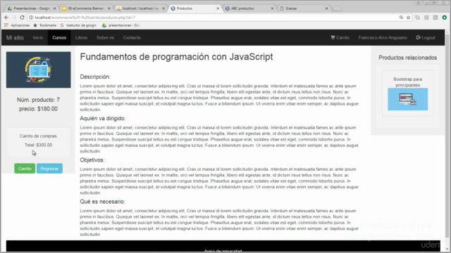 Crear una tienda virtual con Boostrap JavaScript PHP MySQL – Screenshot 3