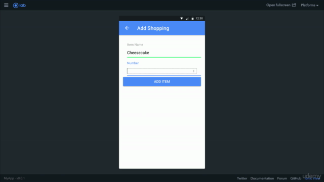Create a CRUD Application with Ionic 3 and Firebase – Screenshot 1