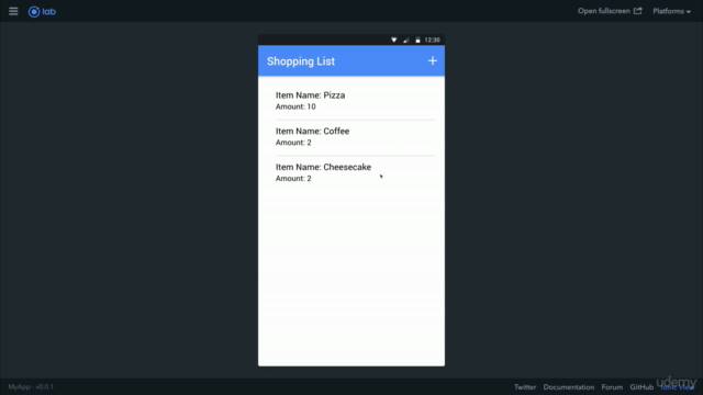 Create a CRUD Application with Ionic 3 and Firebase – Screenshot 2