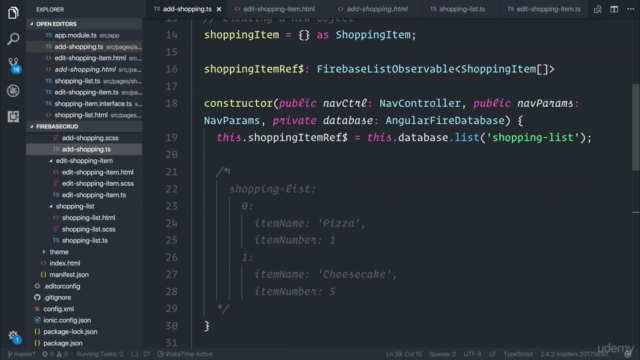 Create a CRUD Application with Ionic 3 and Firebase – Screenshot 4