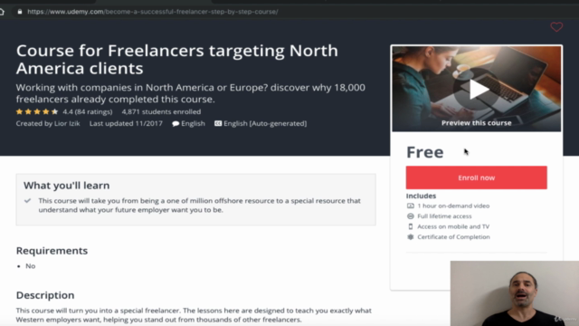 Course for Freelancers targeting North America clients – Screenshot 1