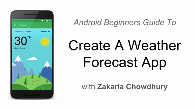 Android Beginners Guide To Create A Weather Forecast App – Screenshot 1