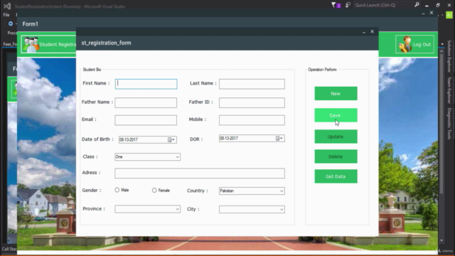 Student Registration System and Admin Panel in C# Winfom – Screenshot 2