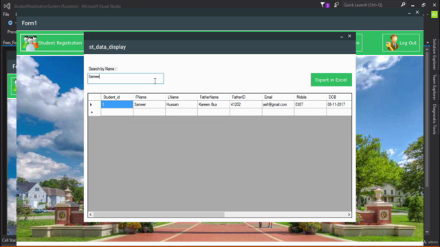 Student Registration System and Admin Panel in C# Winfom – Screenshot 4