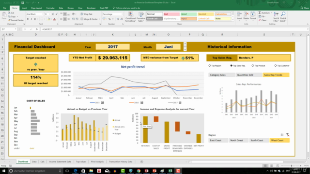 The secrets to generate the most automated Excel Dashboards – Screenshot 1