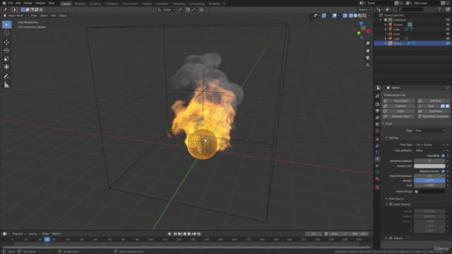 Complete Guide to the Fire & Smoke Simulation in Blender – Screenshot 2