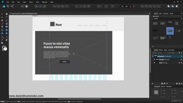 Web Design in Affinity Designer Masterclass – Screenshot 3