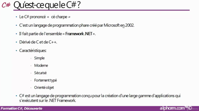 Le langage C# : Acquérir les fondamentaux – Screenshot 1