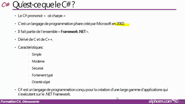 Le langage C# : Acquérir les fondamentaux – Screenshot 2