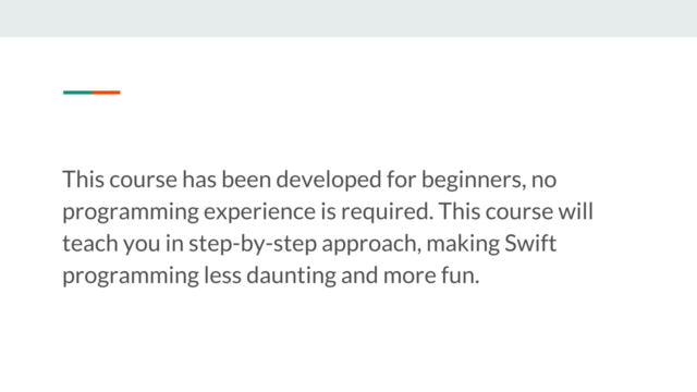 Swift Programming For Beginners - No Programming Experience – Screenshot 1