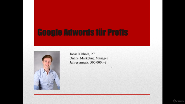 Google Adwords Masterclass: Werde zum Google Adwords Profi – Screenshot 1