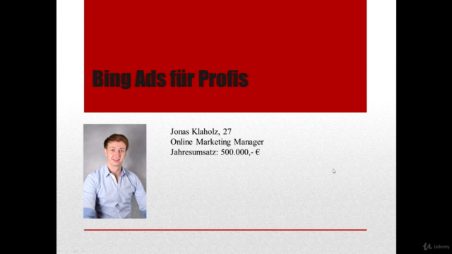 Bing Ads Masterclass: Werde zum Bing Ads Profi – Screenshot 1