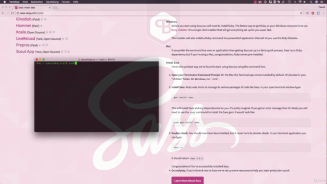 Komplettkurs: Durchstarten mit Sass / SCSS – Screenshot 1