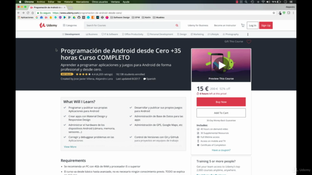 Aprende a programar Android con Kotlin + Firebase + Google – Screenshot 1