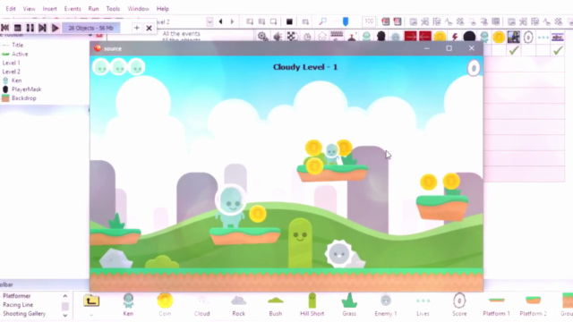 Build a Platformer Game in Clickteam Fusion 2.5 – Screenshot 1