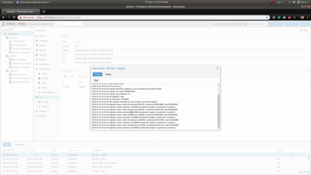 High Availability cluster with PROXMOX and CEPH – Screenshot 2