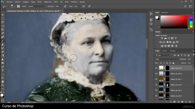 Curso de restauración de fotografías con Adobe Photoshop – Screenshot 3