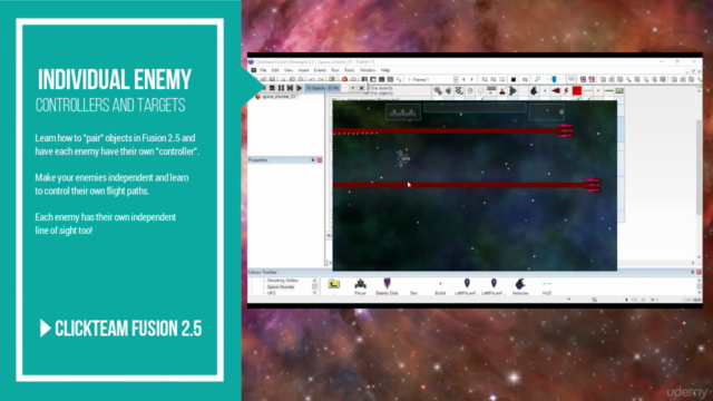 Build a Space Shooter game in Clickteam Fusion 2.5 – Screenshot 3