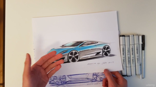 How To Sketch, Draw, Design Cars Like a Pro | Marker Renders – Screenshot 1