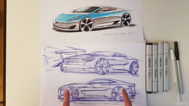 How To Sketch, Draw, Design Cars Like a Pro | Marker Renders – Screenshot 2