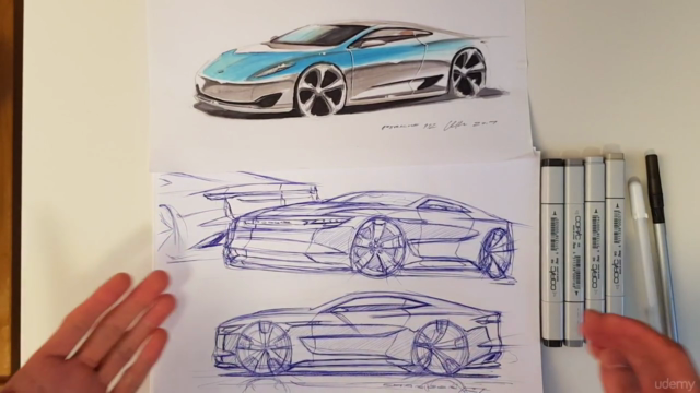 How To Sketch, Draw, Design Cars Like a Pro | Marker Renders – Screenshot 3